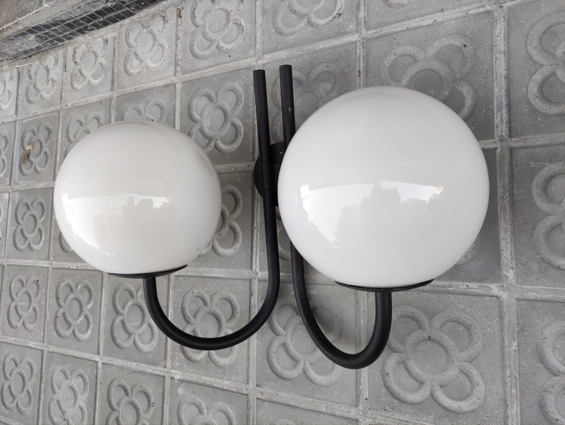 lampara aplique farola rosca e27 met cristal 45x60x28 6u